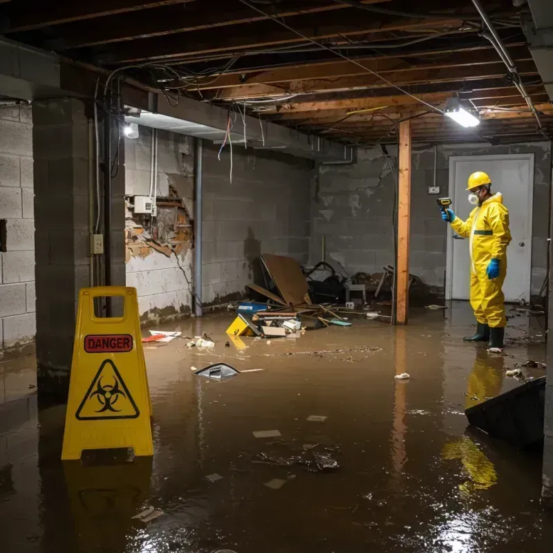 Flooded Basement Electrical Hazard in Powder Springs, GA Property