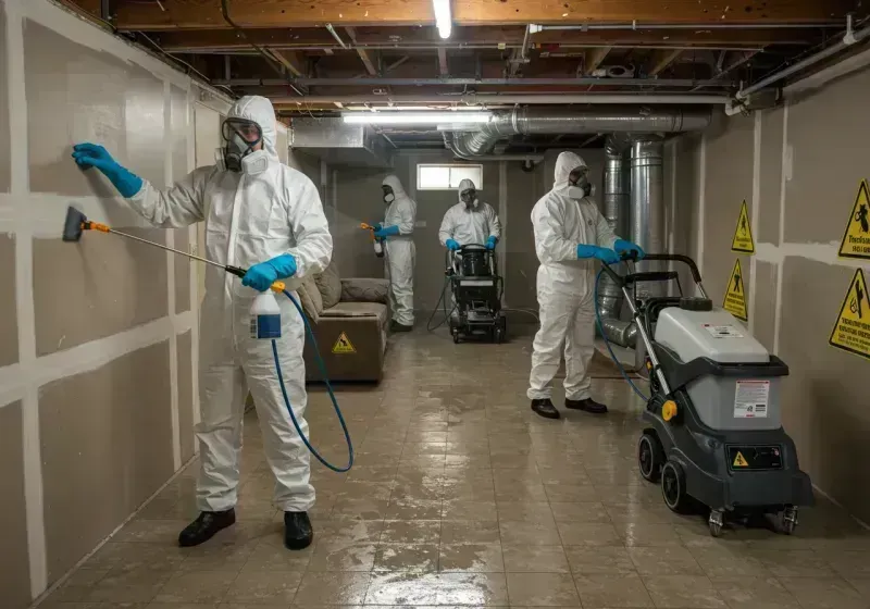 Basement Moisture Removal and Structural Drying process in Powder Springs, GA